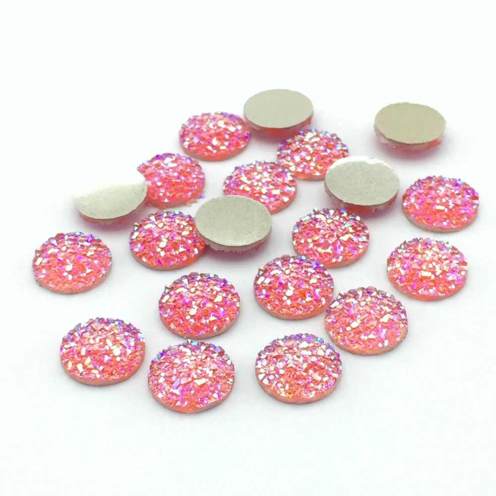 

40pcs 12mm Resin Cabochons Round Cameo Flat Back Cabochon Supplies for Jewelry Finding Diy Craft 4