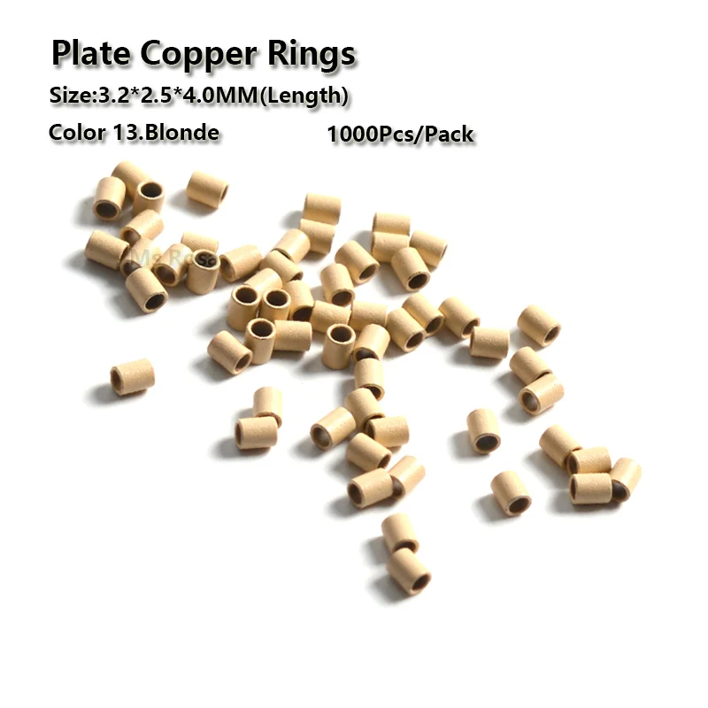 

Plate Edge Copper Micro Rings 3.2*2.5*4.0mm Hair Extension Tubes 1000pcs/Lot Dreadlock Beads Rings