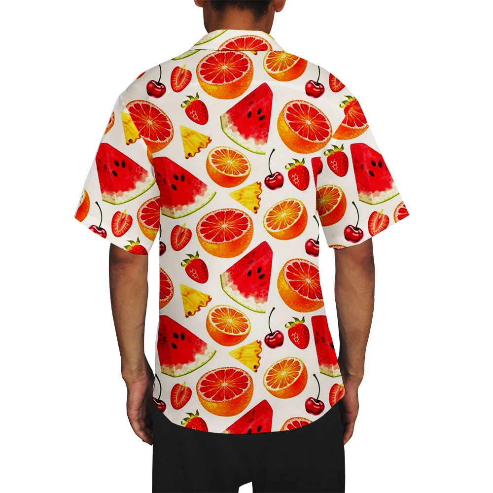 Мужская классическая Повседневная винтажная рубашка с коротким рукавом 3D