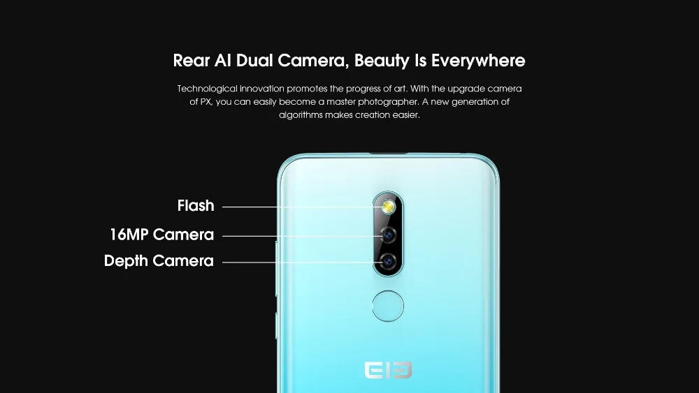 Elephone PX 6,5" FHD+ полноэкранный глобальный мобильный телефон Android 9,0 MT6763 дизайн всплывающая камера 16 МП камера смартфон