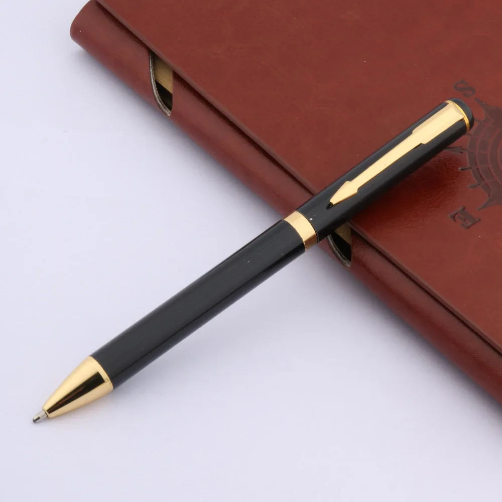 Высококачественная брендовая черная Золотая шариковая ручка 801 зажим для стрел
