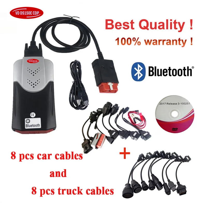 Цена VIP! Новый диагностический сканер obd2 KEYGEN 2017.R3 VD DS150E CDP Pro с bluetooth для delicht