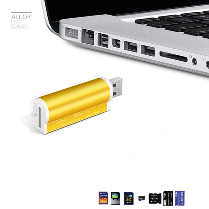 USB кардридер 4 в 1 высокоскоростной флеш накопитель 2 0 универсальная OTG TF/SD карта
