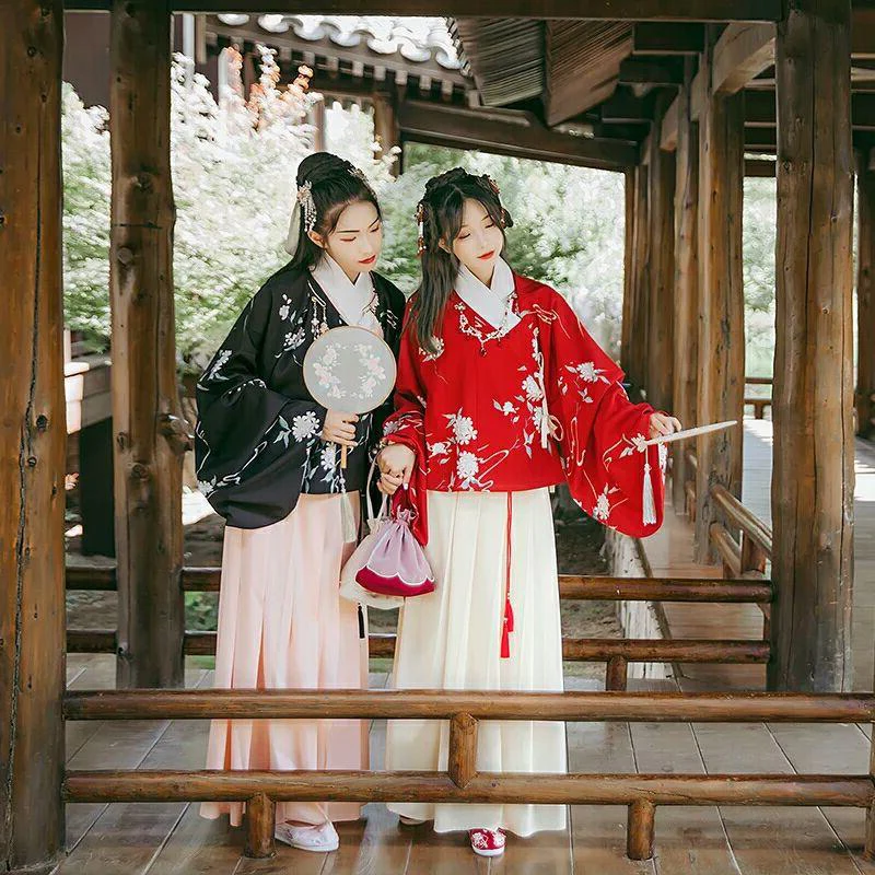 Восточная Женская традиционная юбка с принтом hanfu Повседневная Одежда для танцев