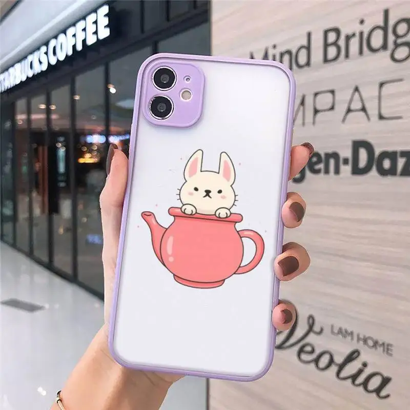 

cute animal Elephant Bird Rabbit Phone Cases Matte Transparent for iPhone 7 8 11 12 s mini pro X XS XR MAX Plus cover funda
