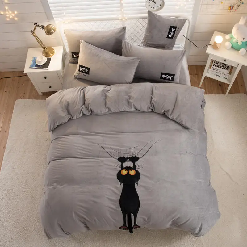 

Twin Queen King size Fleece Bedding Set Kids Bed set Bed sheet Fitted sheet Bedlinen Duvet cover parrure de lit ropa de cama