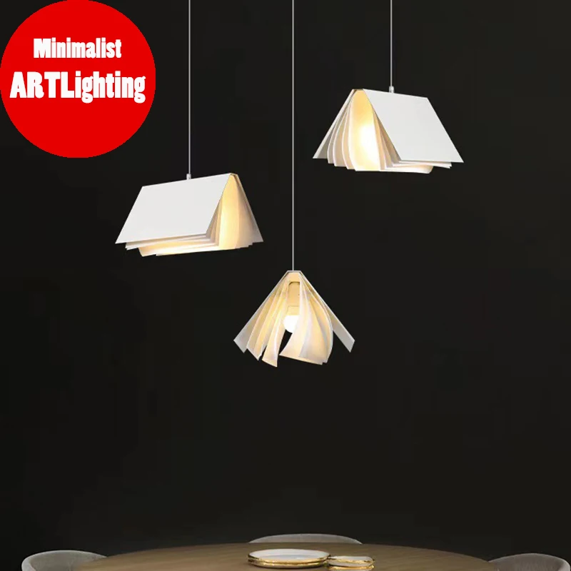 Beli Liontin Lampu Modern LED Berbentuk Buku Chandelier Dengan Pemegang Lampu G9, Cocok Untuk Restoran, Perpustakaan, Bar Decorati