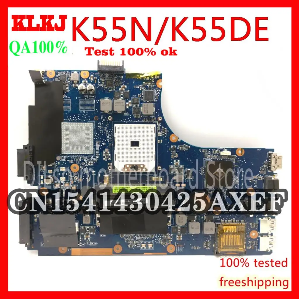 

KLKJ K55N для ASUS K55DE K55DR K55D K55N материнская плата для ноутбука REV2.0 оригинальная материнская плата тестирование работает 100%