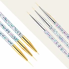 3 шт. акриловые бусины французский полоса Нейл-арт лайнер набор кистей для 3D Советы Маникюр ультра-тонкая ручка для рисования кисти для УФ-геля инструментов для рисования