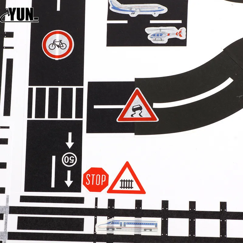 Diy Детский дорожный трафик и бумажная лента железнодорожная дорога/шоссейная