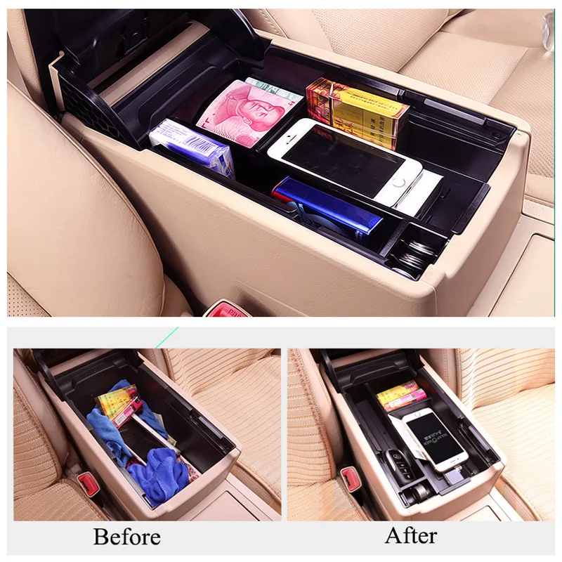 

Car-styling Interior Central Storage Pallet Armrest Container Box For Toyota Camry V50 V55 2012 2013 2014 2015 2016