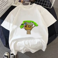 2021 new women t shirts oversize t shirt trees graphic print casual summer short sleeve fashion streetwear aesthetic white tees