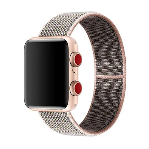 Спортивный нейлоновый ремешок для apple watch 4, apple watch 5, ремешок correa iwatch 44 мм, 40 мм, 38 мм, 42 мм, apple watch series 4, 3, 2, 1 - Цвет ремешка: pink sand