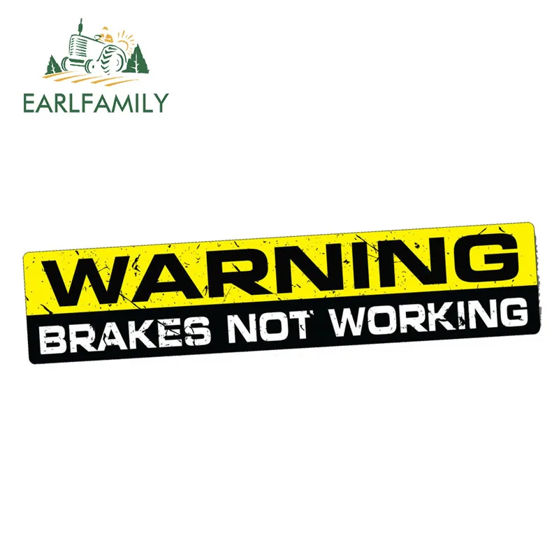 EARLFAMILY 15 см x 3 Автомобильная наклейка предупреждающие тормоза Наклейка виниловая