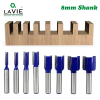 lavie 1pc 8mm shank straight bit tungsten carbide double flute router bits milling cutter for wood woodwork tool c08 002