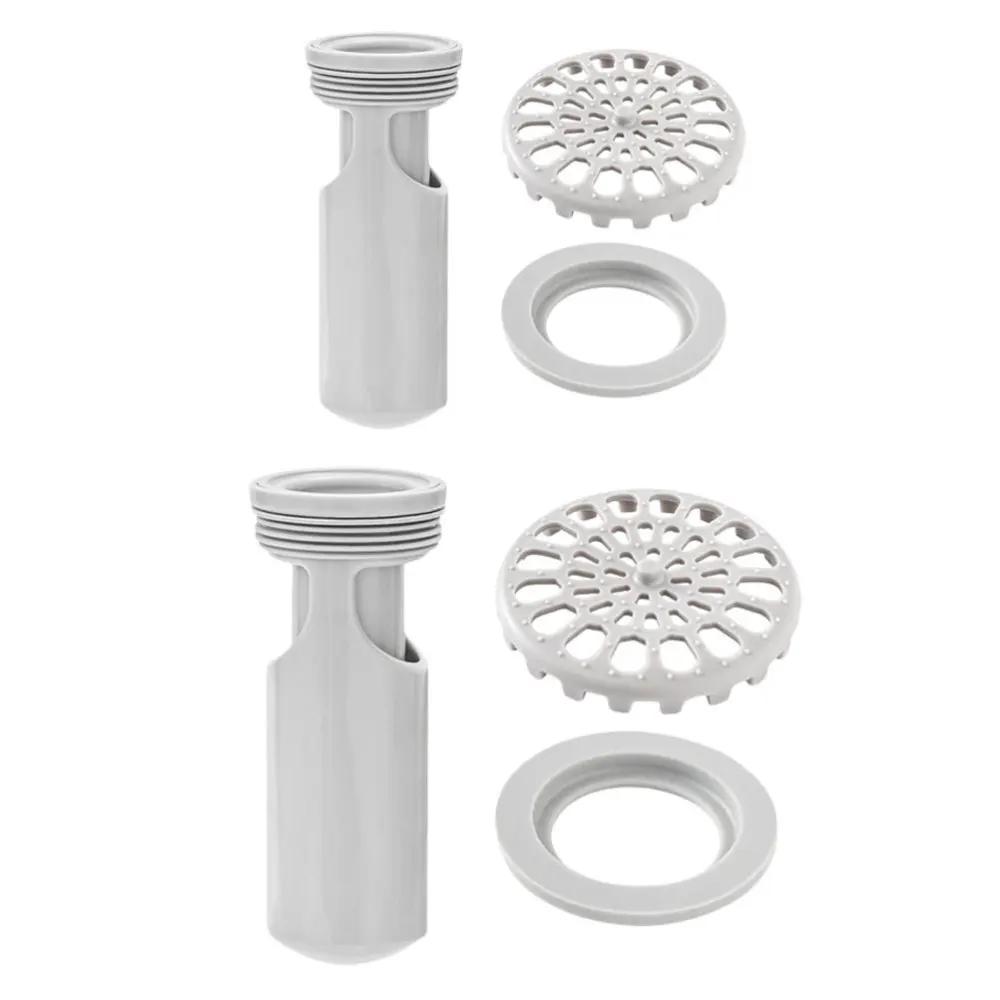 

2pcs Floor Drain Deodorization Floor Drain Bathroom Floor Drain Strainer (Grey)