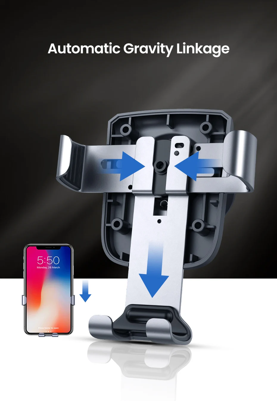 Ugreen держатель телефона для мобильного телефона в автомобиле для iPhone XR Авто сотовая поддержка приборной панели держатель стенд смартфон гравитационный держатель