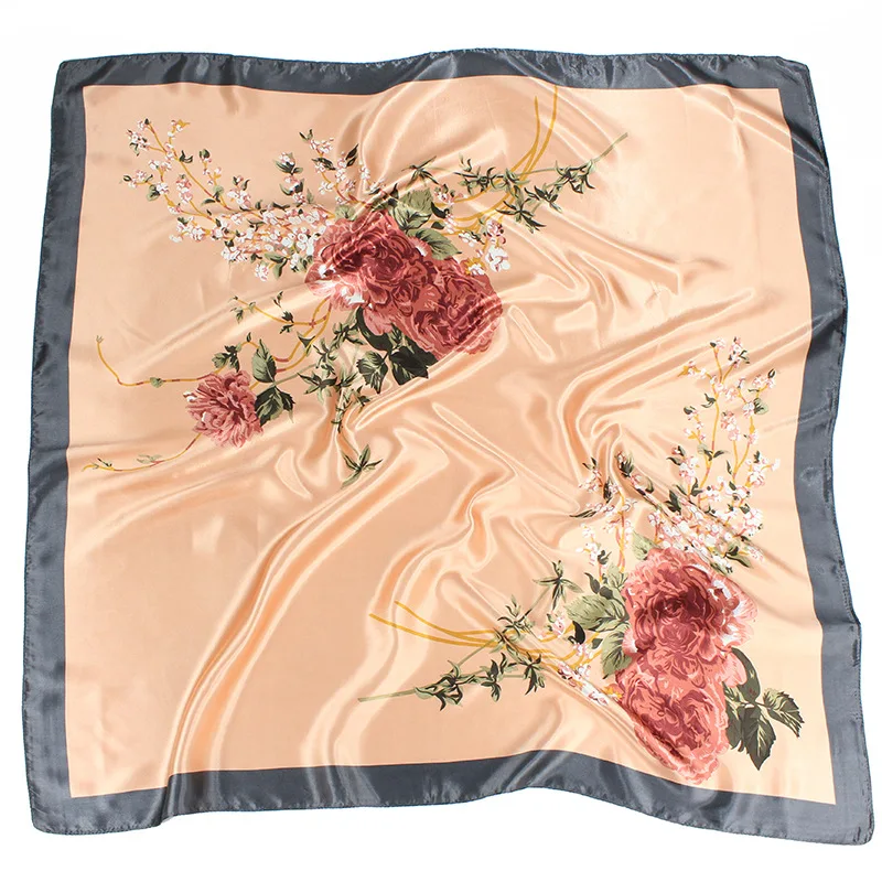 Атласные шелковые квадратные шарфы 90 см Малайзия саржевый Шелковый большой шарф