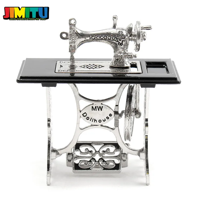 Миниатюрная игрушка, винтажная миниатюрная швейная машина, мебель, игрушки, подарки для 1/12, кукольный дом, Декор, Ретро стиль, детские игрушки, аксессуары