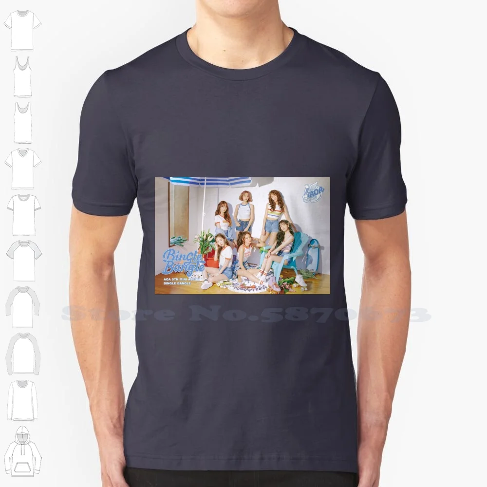 

Летняя забавная футболка Aoa для мужчин и женщин, для Ji Min Shin Ji Min Jiminel Min Kwon Min Ah Minaring Yu Na со Yu Na Seol Hyun Kim Seol