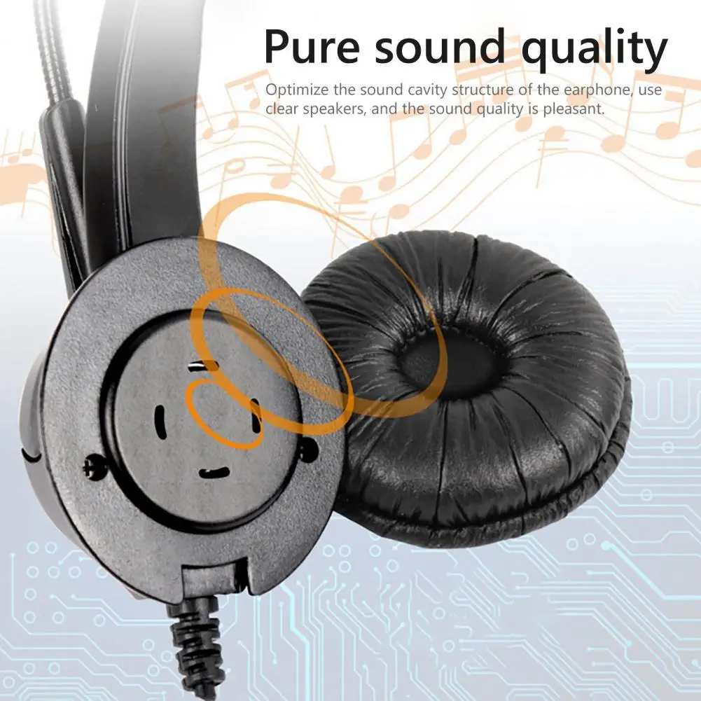 

Soft Breathable 3.5mm 2.5mm RJ9 Lossless Telephone Headset for Business