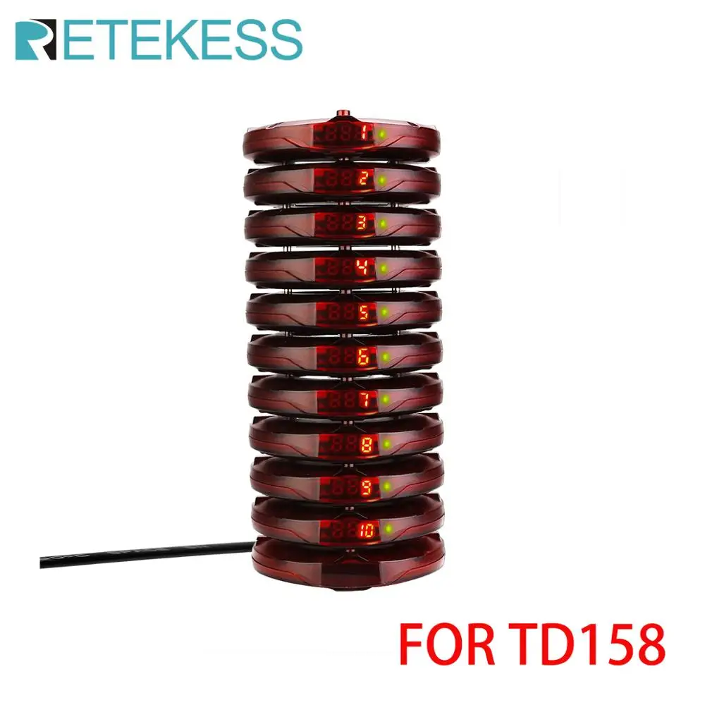 10 шт. пейджеры для ресторана Retekess TD158 пейджер официанта беспроводная система
