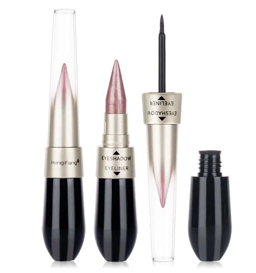 Двухконцевые водостойкие жидкие тени для век подводка глаз комбинация легко