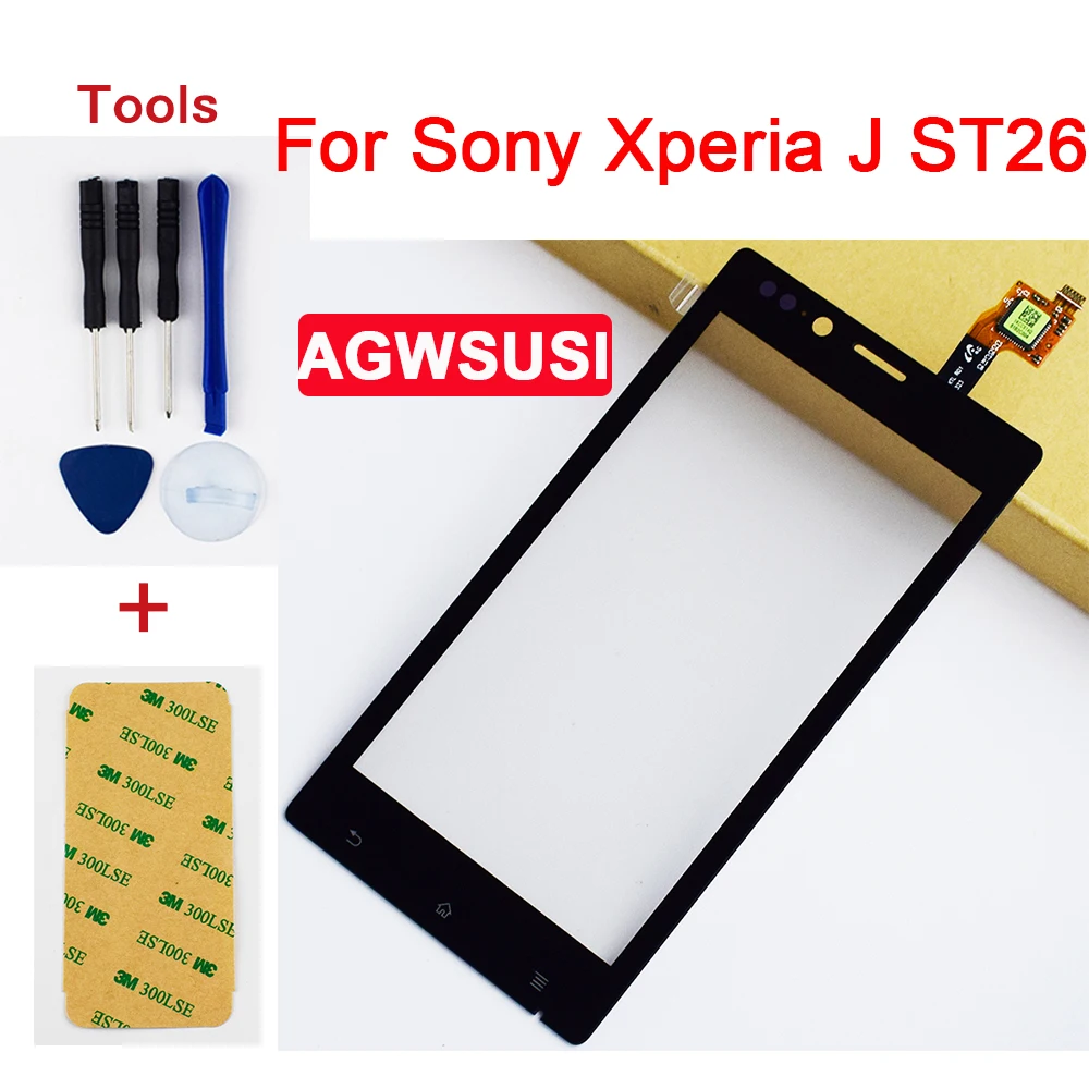 Сенсорный экран с цифровым преобразователем для Sony Xperia J ST26a ST26i ST26|Экраны