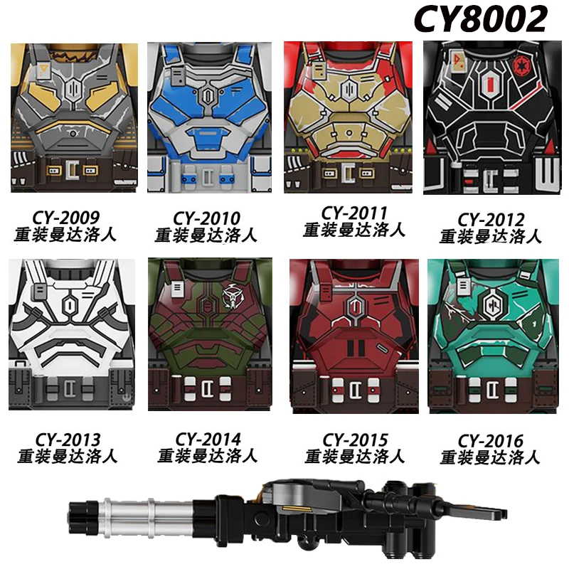 

CY8002 Star Movie Building Block Action Figures With Weapon Educational Bricks Head Christmas Gift For Children