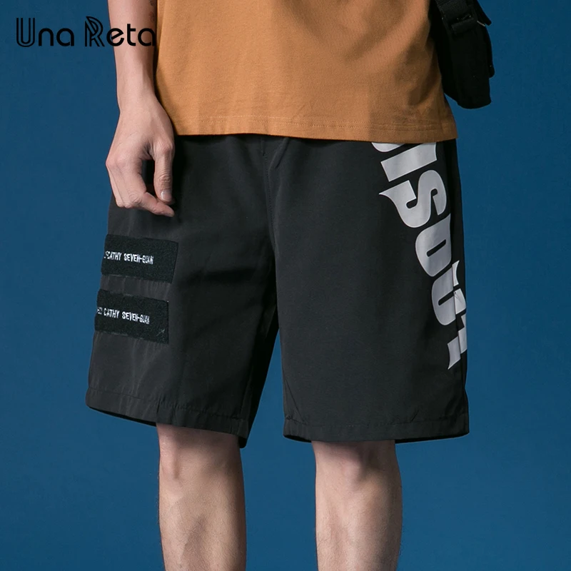 

Una Reta Summer Shorts Men 2021 New Streetwear Elastic Waist Sweatpants Hip Hop print Shorts High quality Men's clothing