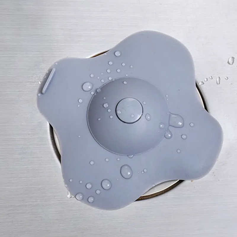Rubber Circle Silicone Sink Strainer Filter Water Stopper Floor Drain Hair Bathtub Plug Bathroom Kitchen Cute Deodorant Stopper