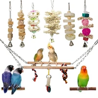 parrot toy set toys for rodents toys for parrots in a cage bird perch little bird fingers for birds accessories ladder for birds