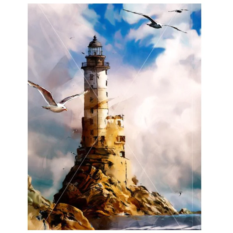 Алмазная живопись, наборы для вышивки крестом 5D, пейзаж, картина, выложенная алмазами