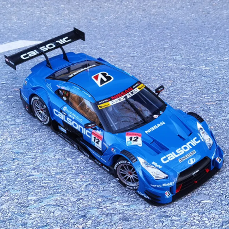 

New EBBRO 1:18 Nissan Super GTR Super GT500 2016 12# Blue Rd.2 Fuji Winner Diecast Model Race Car Gifts Collection Metal,Plastic