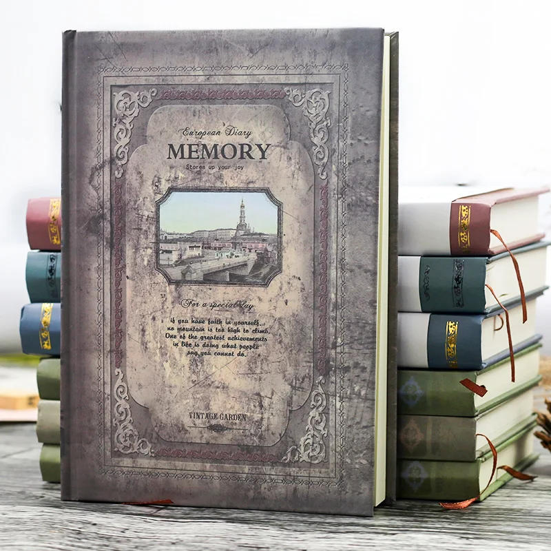 

Ретро Европейский дневник с памятью, простой литературы и искусства, классический шедевр, блокнот для студентов колледжа, блокнот для работ...