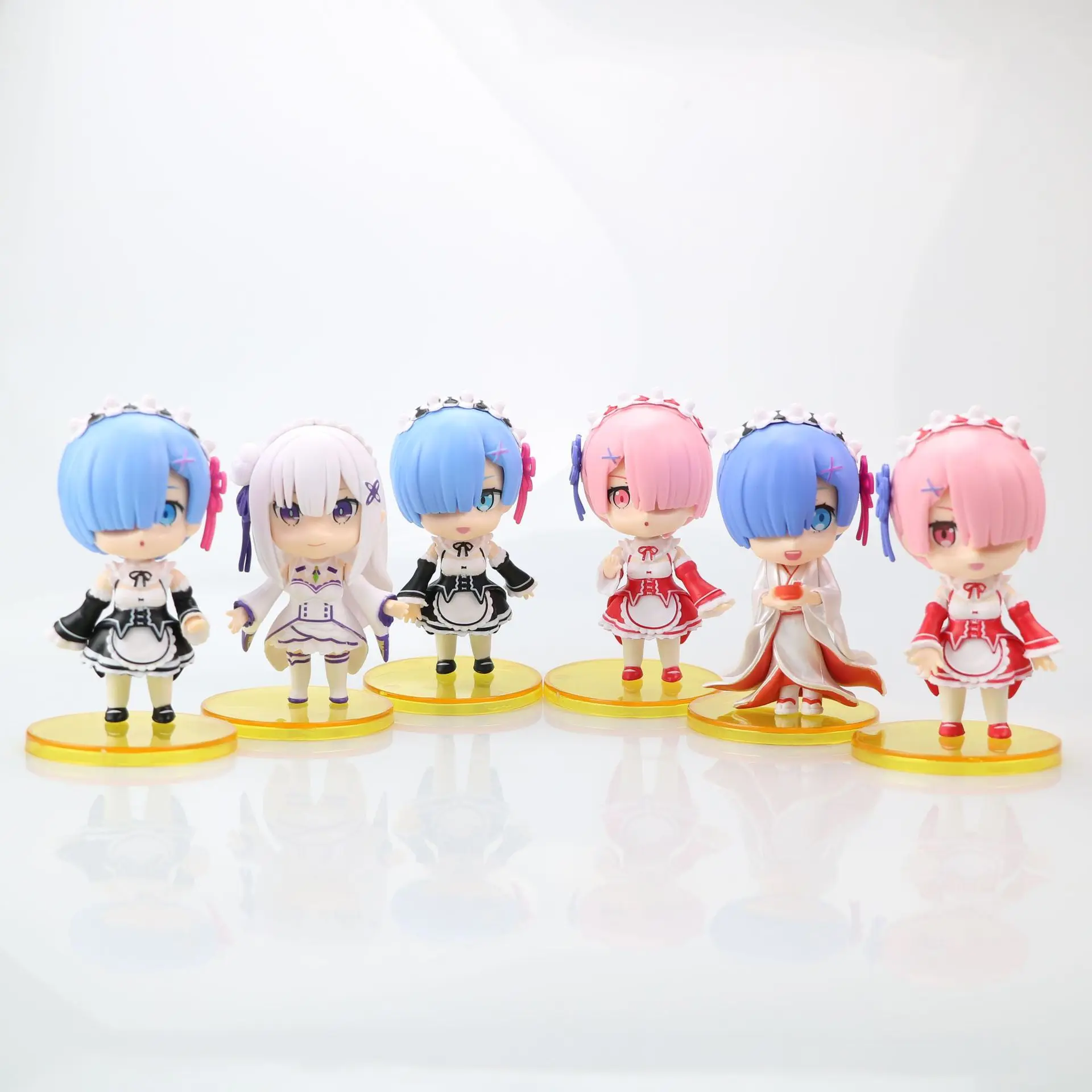 

1 шт., модель Re:Zero, начальная жизнь в другом мире, Модель Кукла Рем, фигурка Рождественские Игрушки Подарки, 10 см, случайный стиль