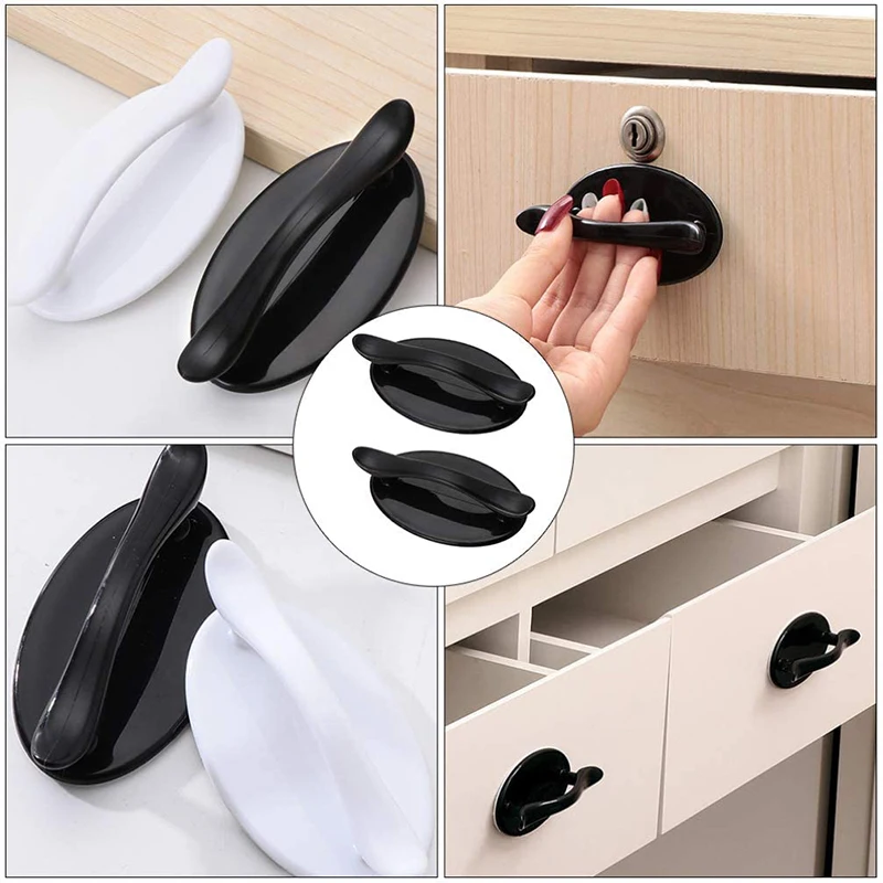 

1PC/2PC Multi-Purpose Cupboard Handle Furniture Knob Indoor Handle Cabinet Wardrobe Self-Adhesive Door Knob Furniture Hardware