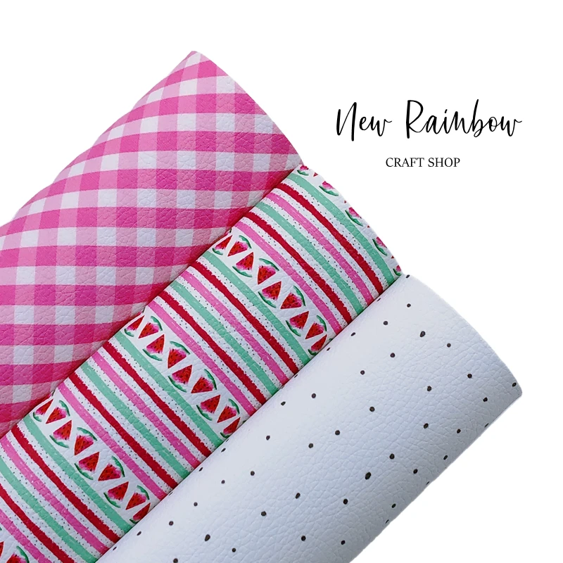 Новинка лист радужной расцветки из искусственной кожи А4 22 х30 см в полоску для