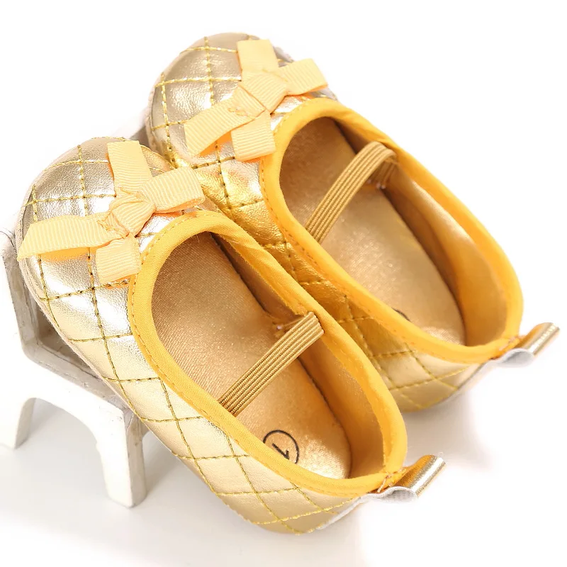 

Toddler Bow Cute Girl Flats Baby Girl Fashion Pu Leather Dress Shoes