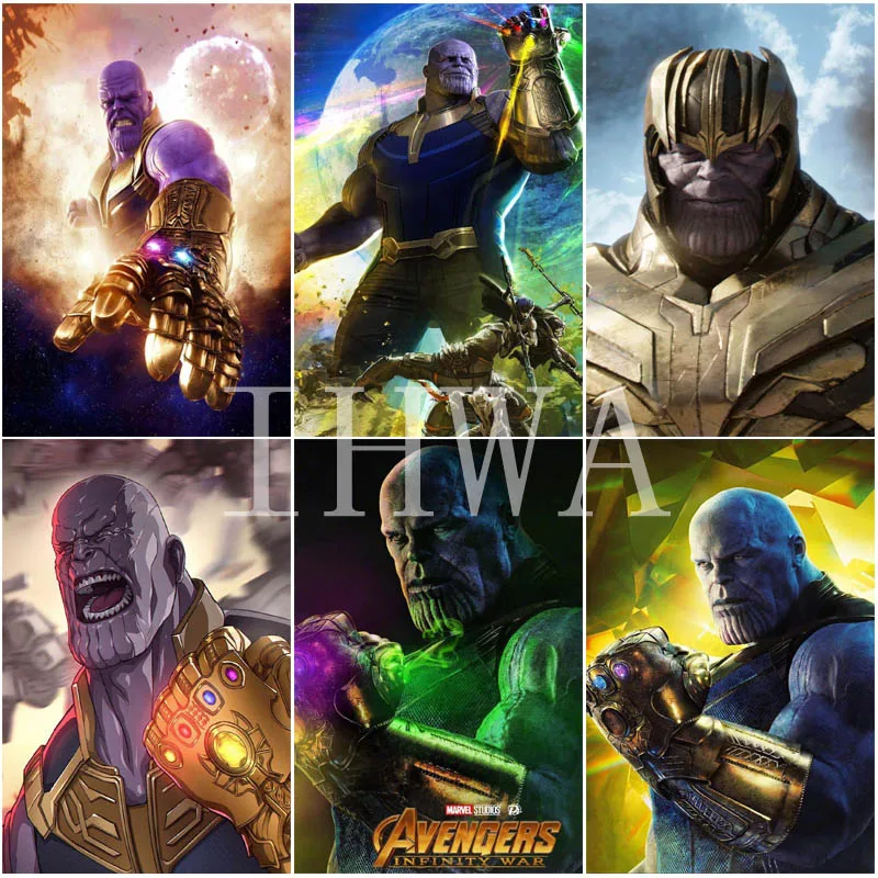 

Disney Diamond Painting Thanos 5D DIY Diamond Embroidery Animal Cross Stitch Kit Rhinestone Mosaic Art Home Decoration