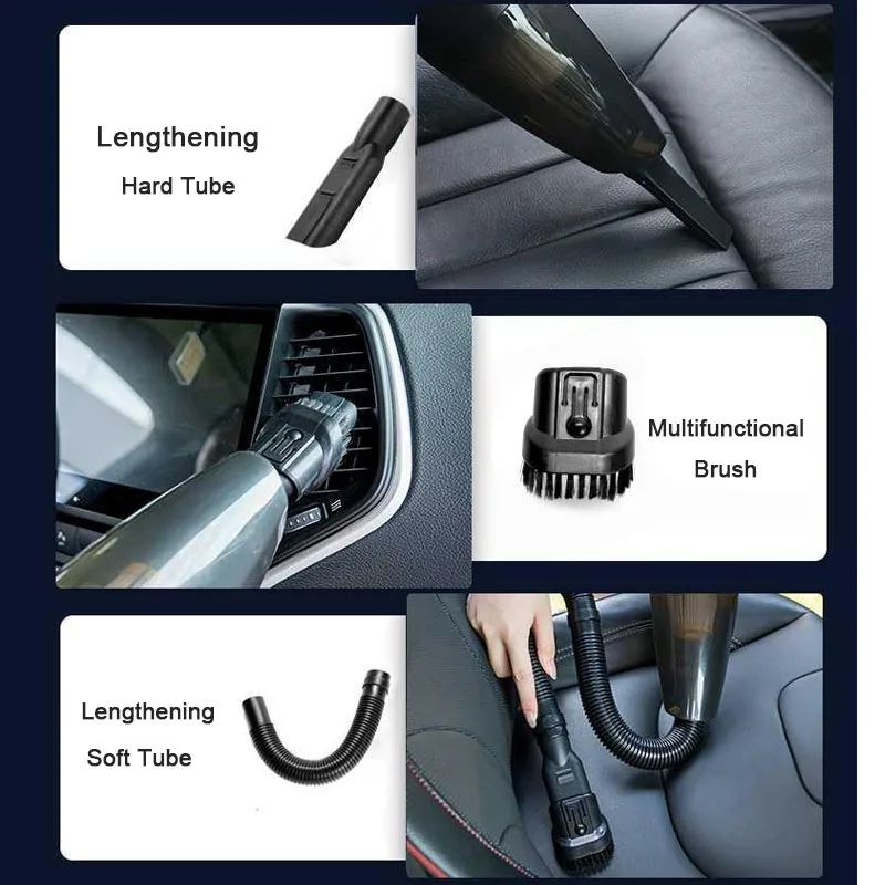 Мощный автомобильный пылесос для сухой и влажной уборки 120 Вт 5000 па