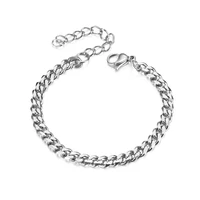 47mm men chain bracelet stainless steel cuban link chain bracelet for men women punk wrist jewelry braslet 2021 dropshipping