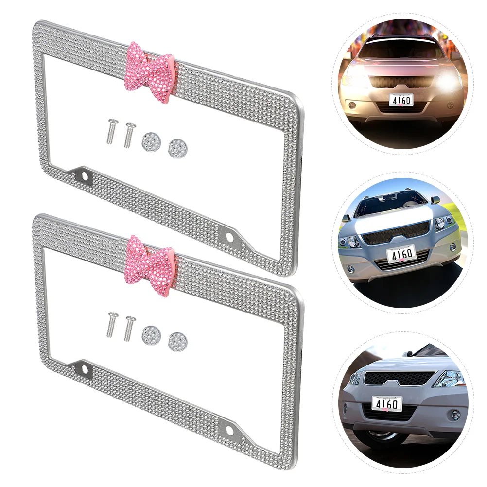 

2 шт., защитные рамки для номерного знака, практичные Чехлы для номерного знака автомобиля (разные цвета)