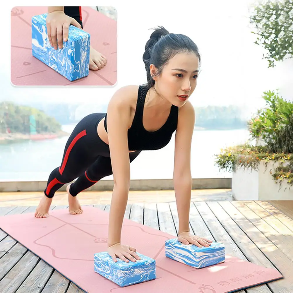 

2PCS EVA Yoga Block Foam Brick Stretching Aid Gym Pilates For Exercise Fitness Shaping Health Training Yoga Pillow