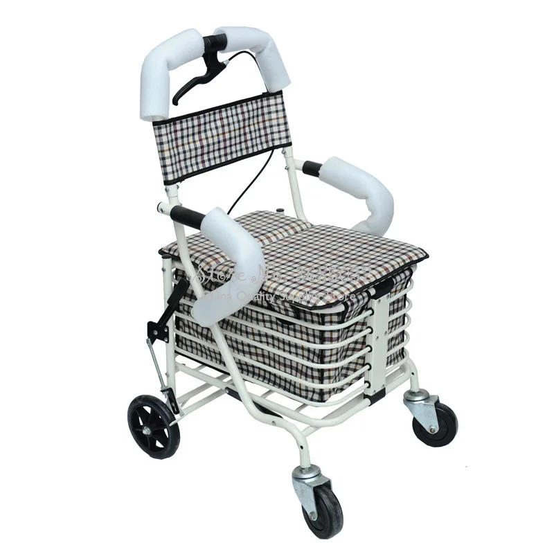 Последний дешевый пожилой скутер складной корзина с деревянным сиденьем