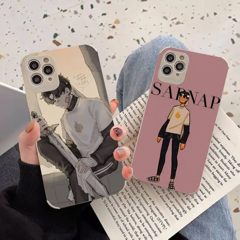 

cartoon Sapnap game funny Phone Case Lambskin Leather For iphone 12 11 8 7 6 XR X XS PLUS MINI PLUS PRO MAX Shockproof