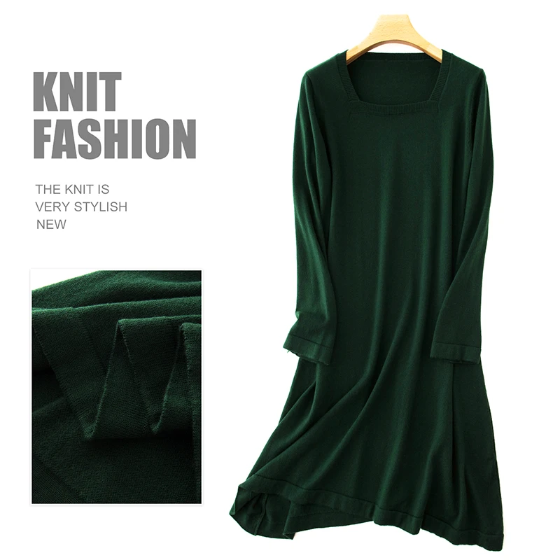 Осенне-зимняя трикотажная длинная юбка-свитер ALKMENE свободная для вечеринок 2019 |