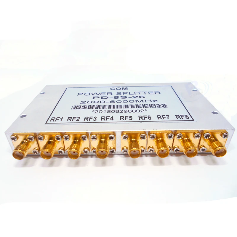 SMA RF одновосьмой разветвитель 2 4G 5 8G 2000-6000 МГц изоляция ≥ 20 дБ КСВ стоячей волны 2-6
