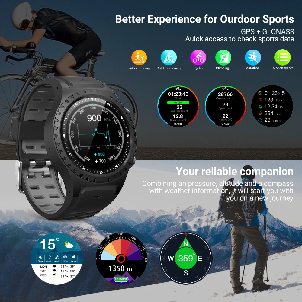 bluetooth call gps smart watch men women with sim card gandley m1s sports smartwatch heart rate watches for xiaomi android ios free global shipping