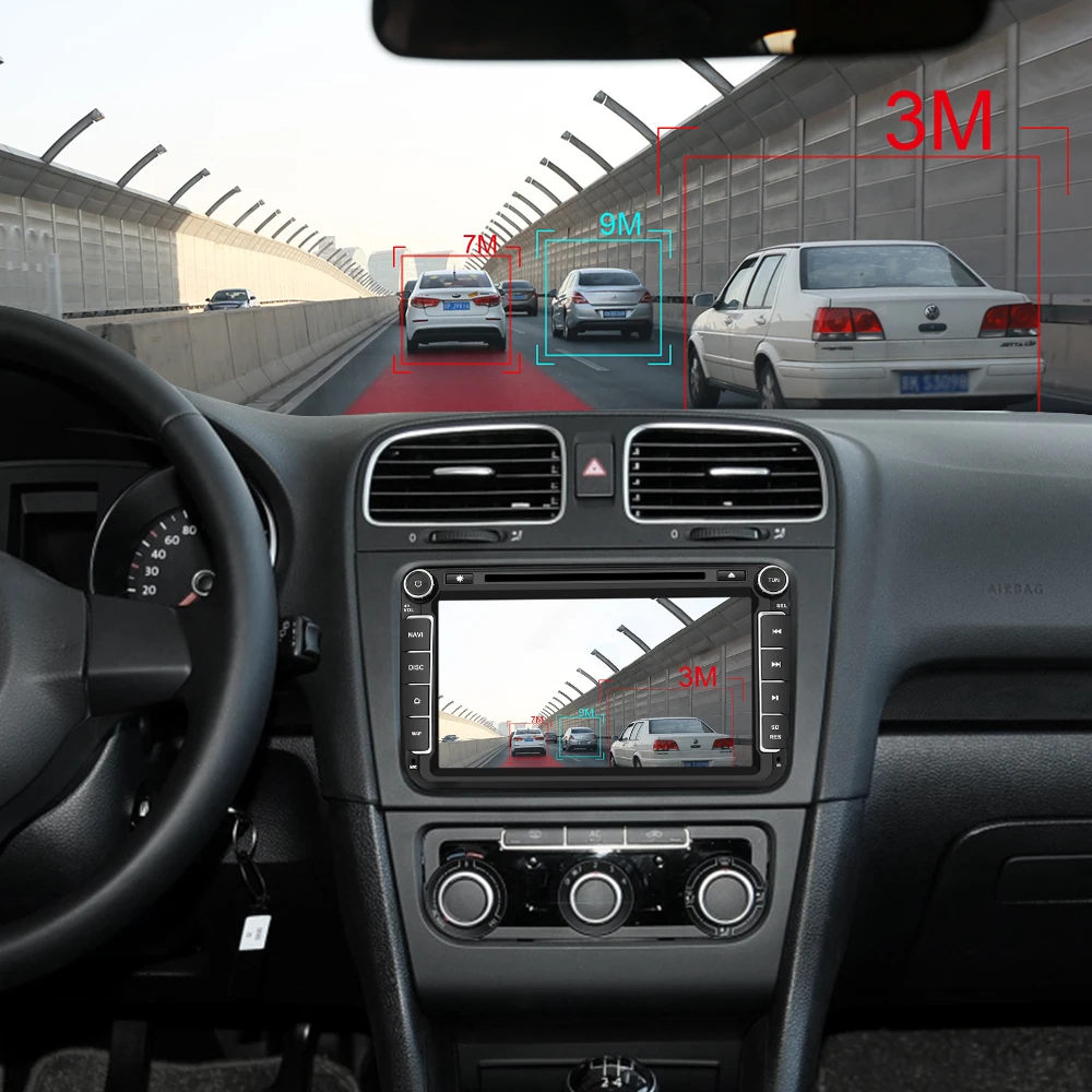 Isudar 2 Din Авто Радио Android 9 для VW/Golf/Tiguan/Skoda/Fabia/Rapid/Seat/Leon автомобильный мультимидийный